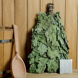 Веник для бани дубовый, с чабрецом