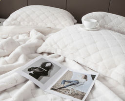 Покрывало декоративное Shinshilla point (светлый крем) 160х220