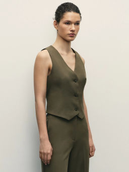 Костюмный жилет на пуговицах / Zarina  фото 4