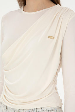 Женский кремовый свитшот Неожиданная скидка в корзине - U.s. polo assn фото 7