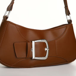 Сумка женская багет на молнии, цвет шоколадный - Simaland фото 4