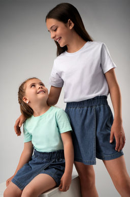 Джинсовая юбка-шорты для девочки Happyfox