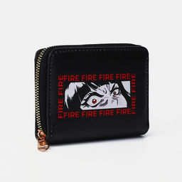 Кошелёк FIRE, маленький, на молнии, чёрный