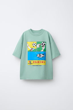 CAMISETA ESTAMPADO PANINI  / Verde - Zara фото 3