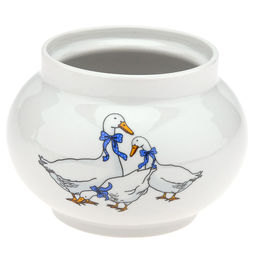 Сахарница фарфоровая Гуси новые 500мл, д12см, h9см, форма Рубин (Россия) - Домашняя Мода фото 3