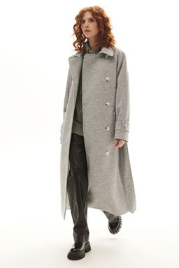 Пальто Golden Valley 7139-1 серый  фото 3