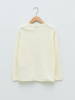 Bisiklet Yaka Basic Uzun Kollu Erkek ?ocuk ?nce Triko Kazak - Waikiki фото 2