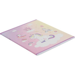 Цена за 2 шт. Тетрадь общая А5 48л Uniland роз,клет,скреп, ВД-лак