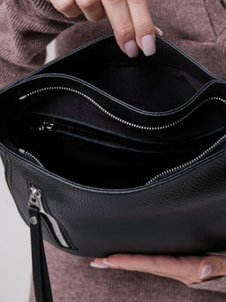 Сумка кожаная кросс-боди Deboro 3410 черный