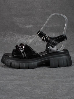 08-PEY144-5 BLACK Босоножки женские (натуральная кожа)