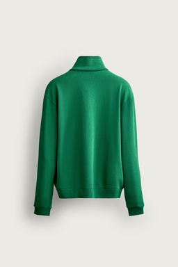 SUDADERA RELAXED FIT CREMALLERA CONTRASTE / Verde vigor? - Zara фото 7