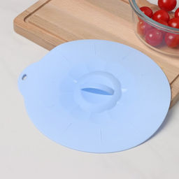 Крышка для хранения Доляна «Симпл», d=21 см, силикон, голубая