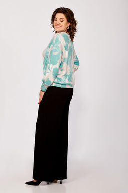 Блуза Swallow 803.2 черный+серебряный узор фото 100