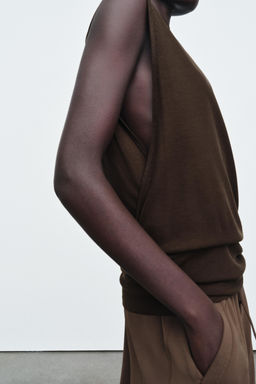 FLOWY HIGH NECK TOP - Zara фото 3