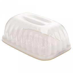 Хлебница 40,6х26,6х16,7см, с вкладышем-сушилкой, прозрачная крышка, полипропилен (Россия)