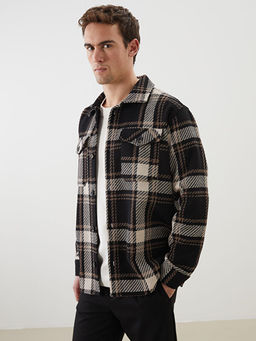 Regular Fit Uzun Kollu Ekose Erkek G?mlek Ceket