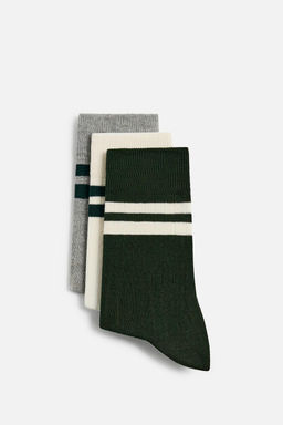 PACK OF 3 STRIPED SOCKS