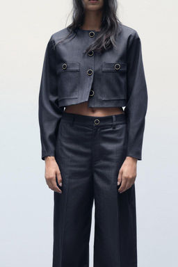 HIGH-WAIST CULOTTE TROUSERS - Zara фото 3