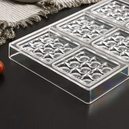 Форма для шоколада и конфет KONFINETTA Поп-ит, пластик, 6 ячеек 7?7 см, 27.5?17.5?2.5 см, прозрачная  фото 2