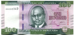 Банкнота 100 долларов 2022 года Либерия