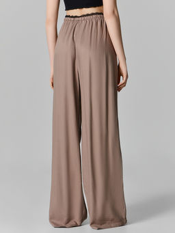 Брюки домашние женские коричневые с кружевом - Mark formelle фото 3