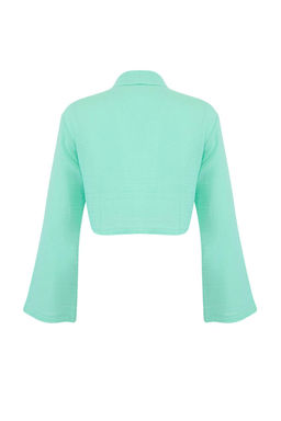 TRENDYOLMILLA Beyaz Dokuma Muslin Plaj Gomlegi TBESS24GO00011  фото 43