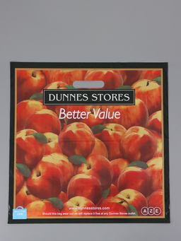 Цена за 50 шт. Пакет "Персик", полиэтиленовый с вырубной ручкой, 45 х 45 + 3 см, 65 мкм