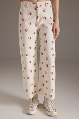 Trendyolmilla Ekru Yuksek Bel Culotte Jeans TWOSS25JE00214 фото 3