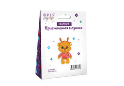 Кристальная (алмазная) мозаика ФРЕЯ ALVM-092 магнит Праздничный мишка 5.5 х 10.5 см