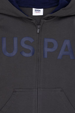 U. S. Polo Assn / Базовый свитшот для мальчика антрацитового цвета - U.s. polo assn фото 3