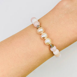 Браслет из Опала и Жемчуга 17 см