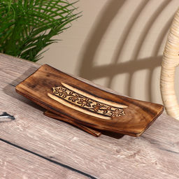 Подставка для благовония «Лодка», 26 см, манговое дерево