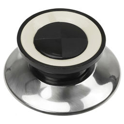 Ручка-кнопка для крышки д6,8см h2,7см, нержавейка/пластик, на картоне, цвета в ассортименте: пудровый, мятный, бежевый (Китай) - Домашняя мода фото 3