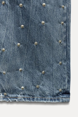 TRF RELAXED FIT MID-RISE JEANS WITH RIVETS - Zara фото 11