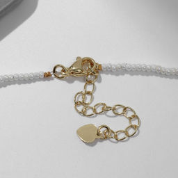 Чокер №2 Майорка цветок, цвет белый в золоте, 35,5+5см удлинитель - Simaland фото 2