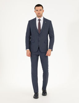 _ndigo Slim Fit Y_n Kar___ml_ Tak_m Elbise