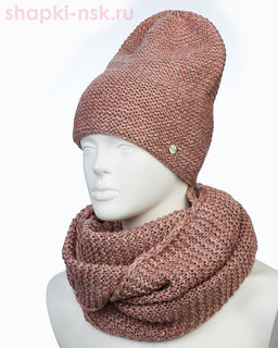 55335-1 Комплект женский (колпак+снуд) (56-58) - Static фото 8