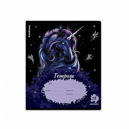 Цена за 10 шт. Тетрадь школьная ученическая ErichKrause Black Unicorn, 18 листов, линейка, выборочный УФ-лак (в плёнке по 10 шт.)_MIX-PACK  фото 6