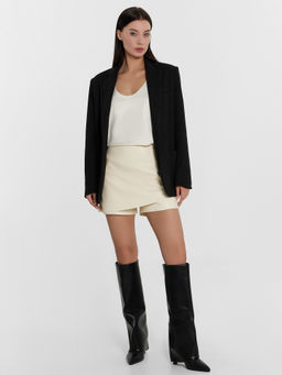 Шорты женские Mark Formelle 132372 из полиуретана и полиэстера сливочное фото 4