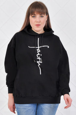 Арт. 13100 Худи женское 50-58 (5 шт) Цвет:черный