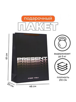 Пакет подарочный ламинированный Present, XXL 46?61?20 см