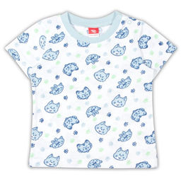 CRB wear/CAN 61508 Футболка ясельная, голубой котята/Ex.Cherubino  фото 2