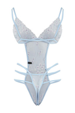 Mavi Tul Cicekli Fitted Kaps?z Body THMSS26BD00015 - Trendyolmilla фото 2