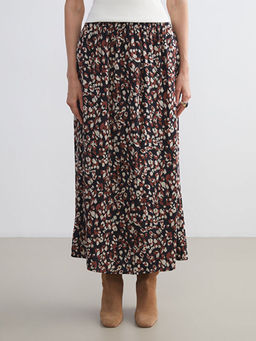 Beli Lastikli Desenli A Kesim Etek