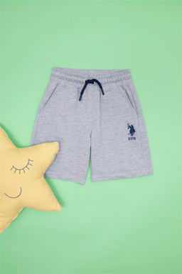 Серые меланжевые вязаные шорты для мальчика - U.s. polo assn фото 5