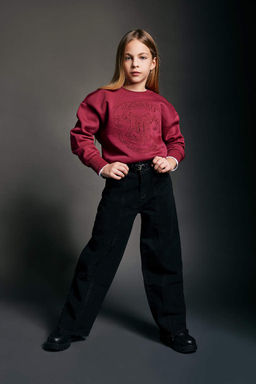 Широкие джинсовые брюки для девочек - Defacto фото 3