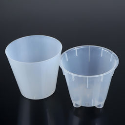 Кашпо для орхидей прозрачное «Фиджи», пластиковое, 1.6 л, d=16 см, d=16 см, h=15 см
