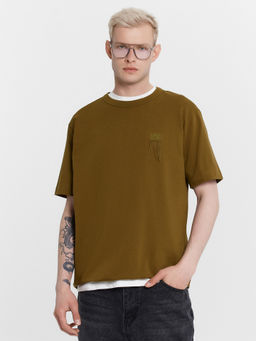 Футболка мужская хаки с вышивкой на груди - Mark formelle фото 7