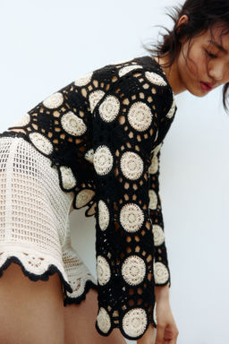 Top en punto calado efecto crochet - H&m фото 7