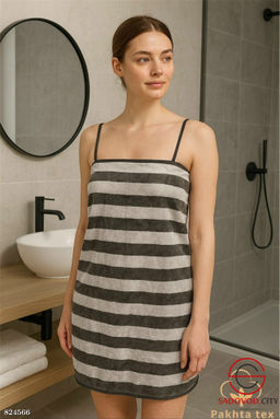 Халат женский на бретельках для дома